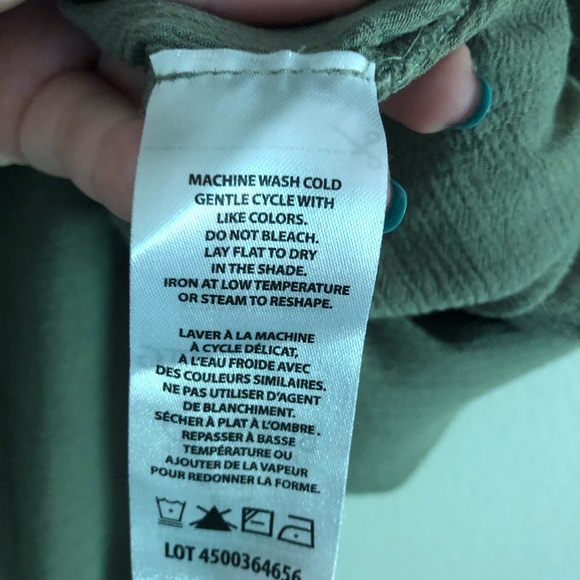 Buffalo David Bitton Plus Size Army Green Short Sleeve Top - Picture 8 of 8